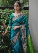 Linen Rama Casual Wear Weaving Saree